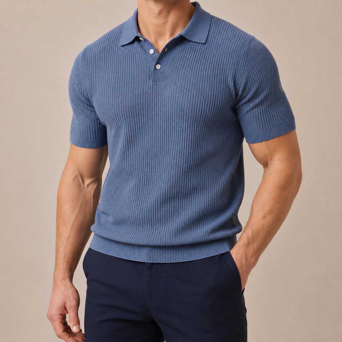 Kelvin Textured Knit Polo