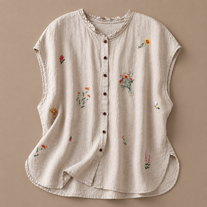 Jasmine | Cotton Linen Blouse
