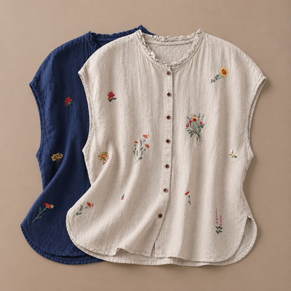 Jasmine | Cotton Linen Blouse