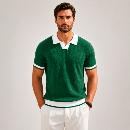 Stefan | Textured Knit Polo
