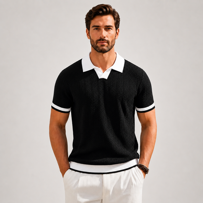 Stefan | Textured Knit Polo