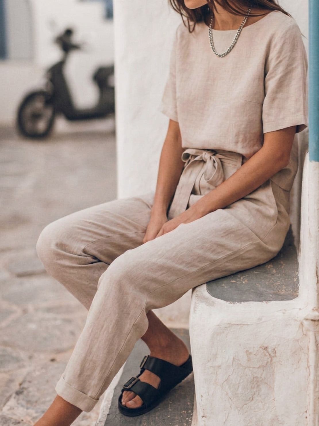 Elisa | 100% Cotton Linen Monochrome Co-ord