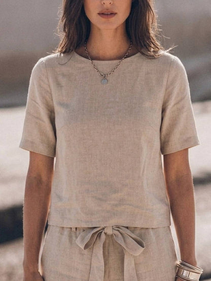 Elisa | 100% Cotton Linen Monochrome Co-ord