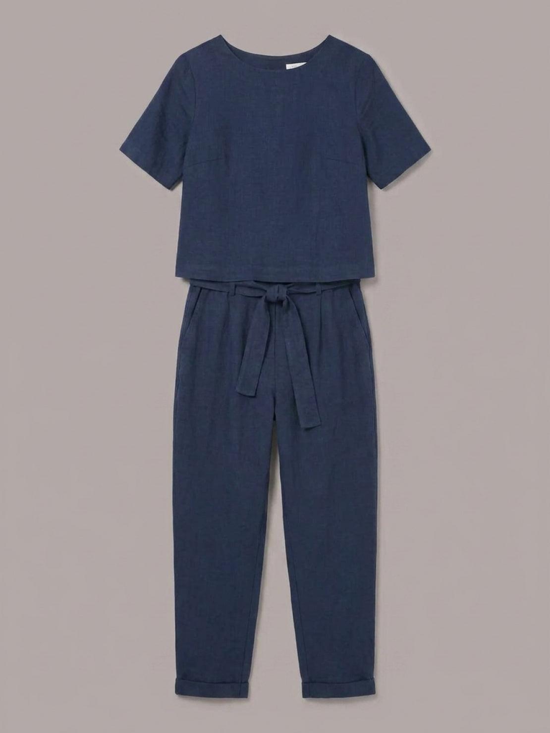 Elisa | 100% Cotton Linen Monochrome Co-ord