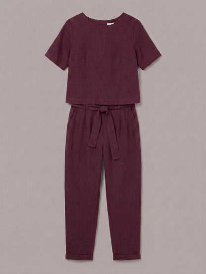 Elisa | 100% Cotton Linen Monochrome Co-ord