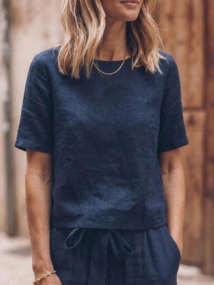 Elisa | 100% Cotton Linen Monochrome Co-ord
