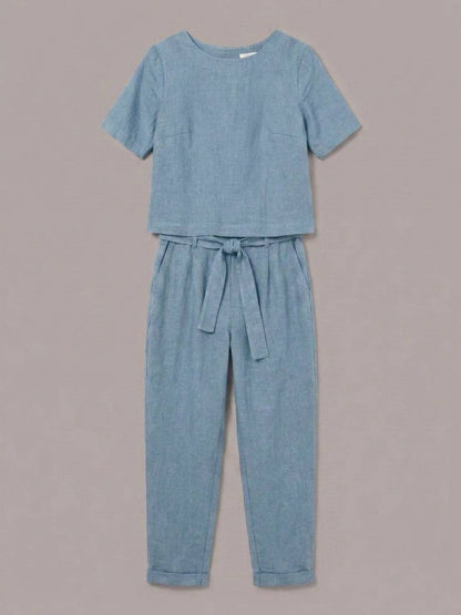 Elisa | 100% Cotton Linen Monochrome Co-ord