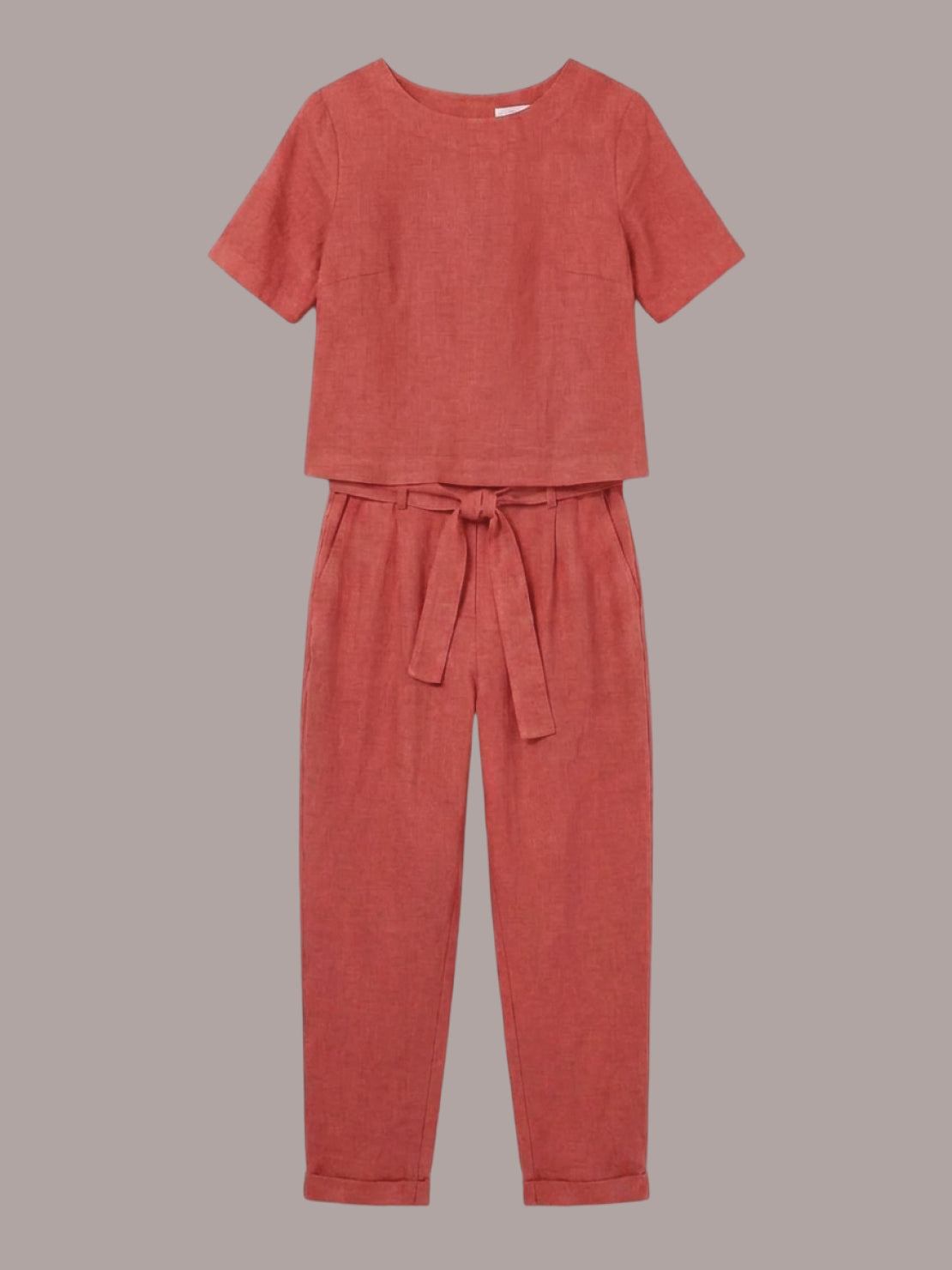 Elisa | 100% Cotton Linen Monochrome Co-ord