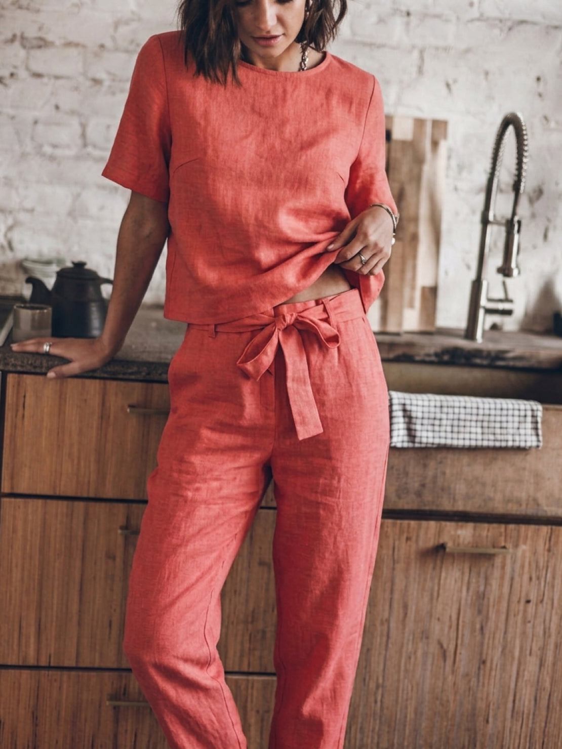 Elisa | 100% Cotton Linen Monochrome Co-ord