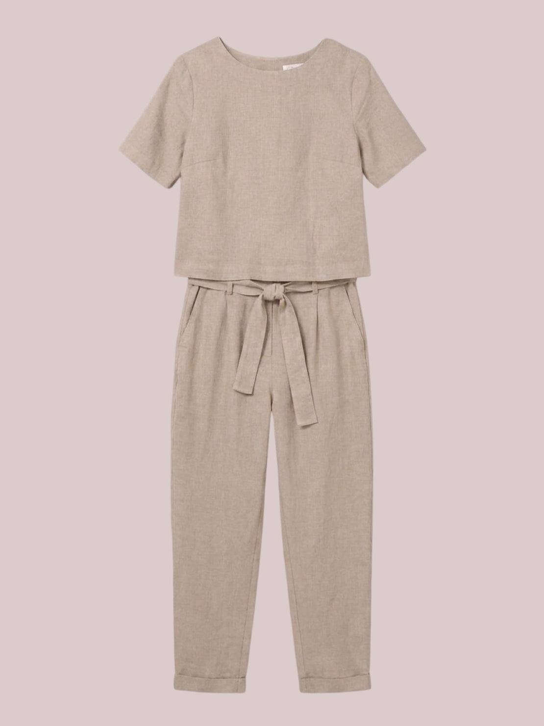 Elisa | 100% Cotton Linen Monochrome Co-ord