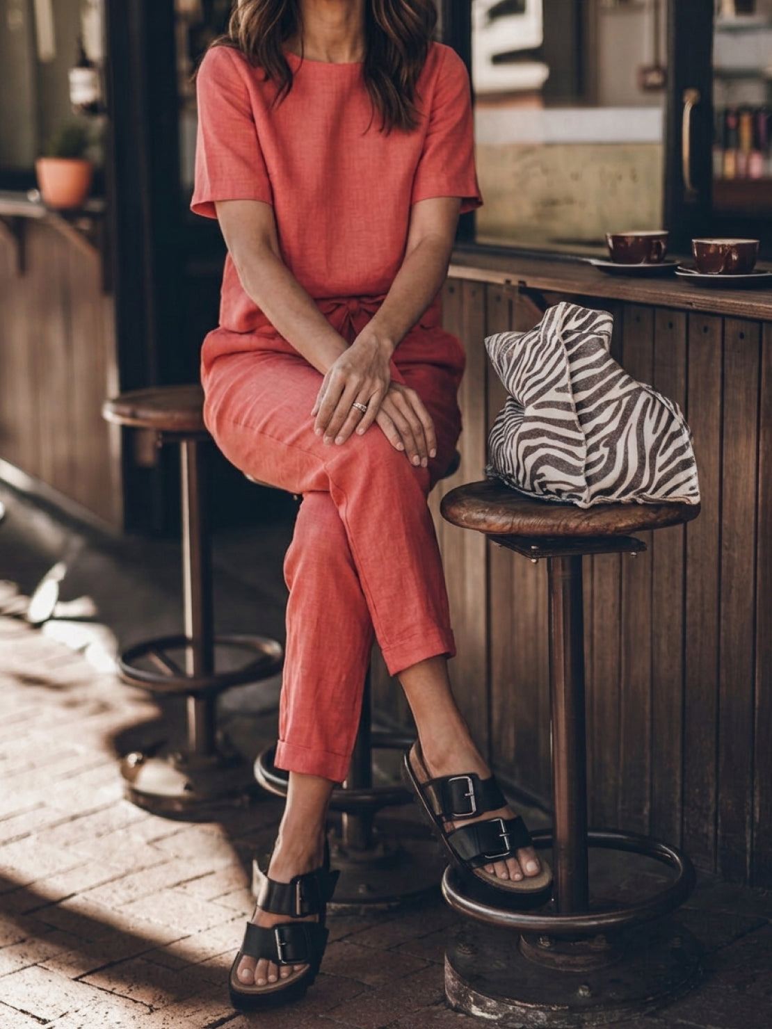 Elisa | 100% Cotton Linen Monochrome Co-ord