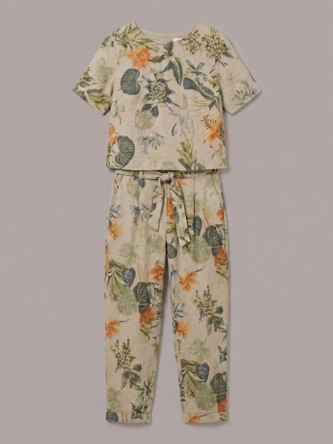Elisa | 100% Cotton Linen Monochrome Co-ord