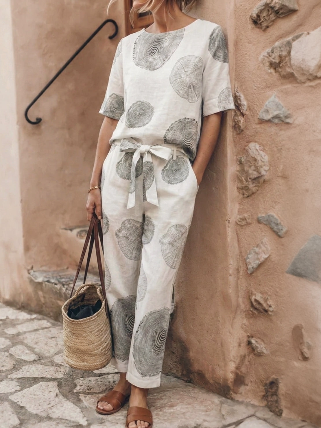 Elisa | 100% Cotton Linen Monochrome Co-ord