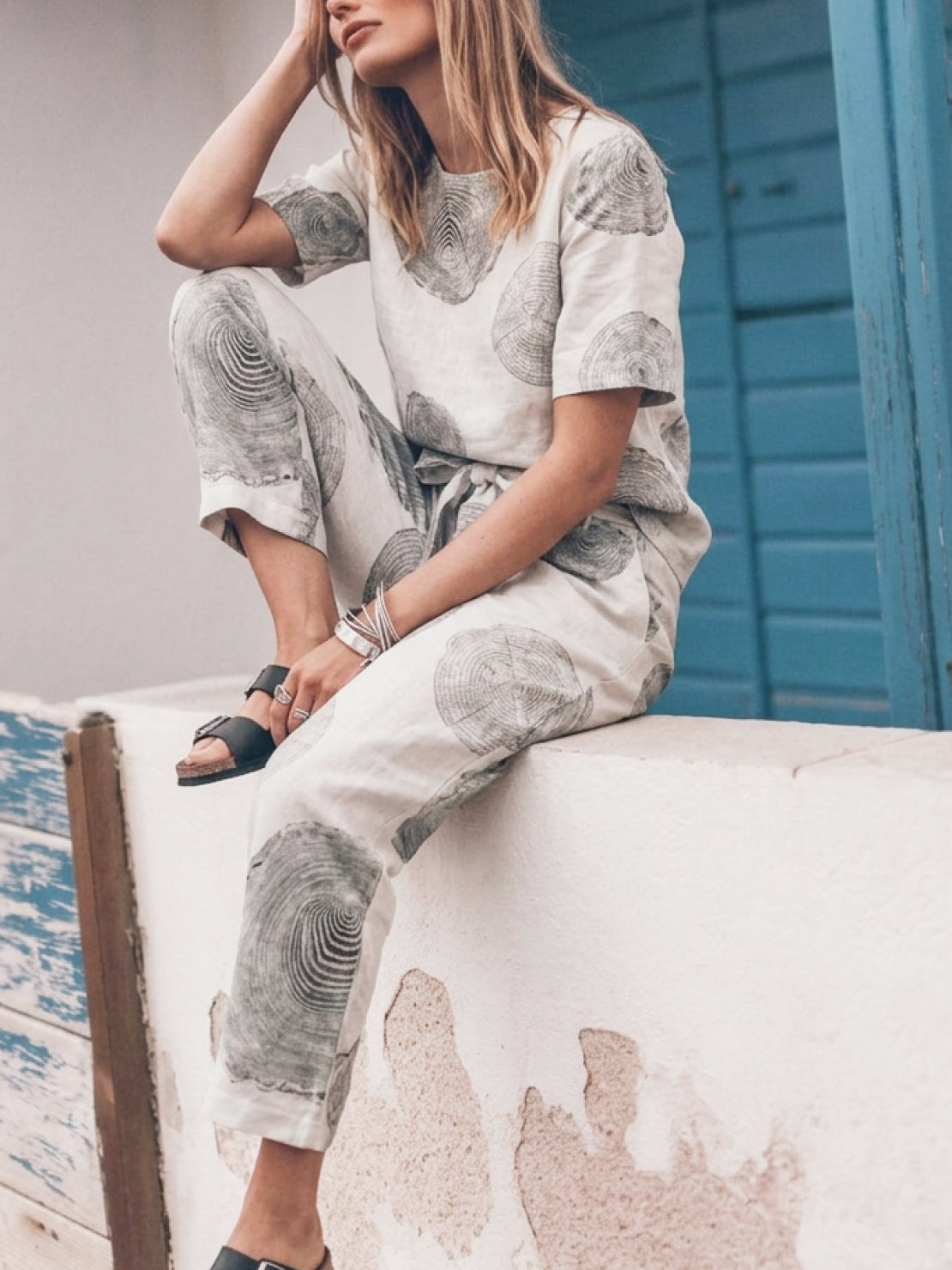 Elisa | 100% Cotton Linen Monochrome Co-ord