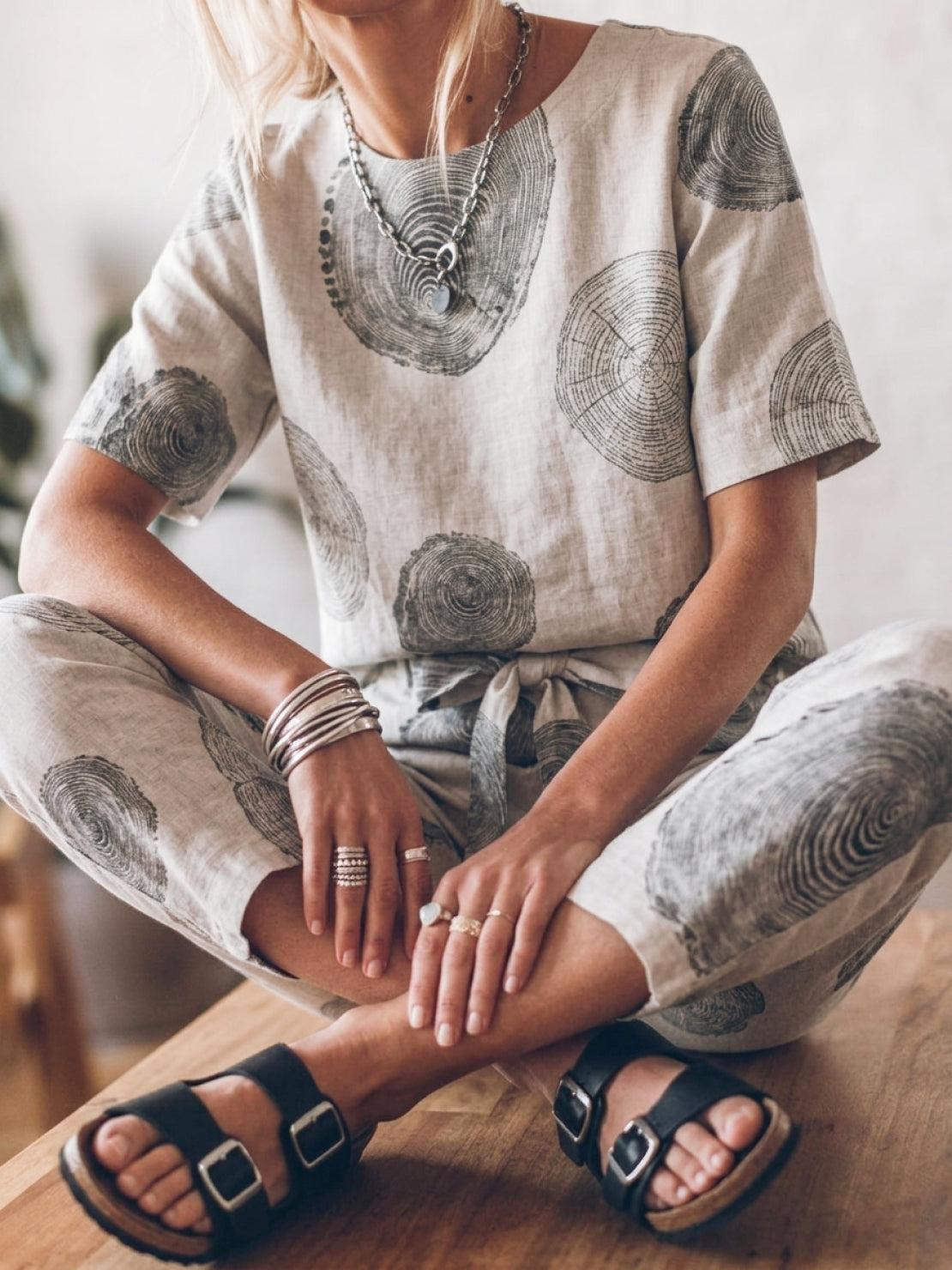 Elisa | 100% Cotton Linen Monochrome Co-ord