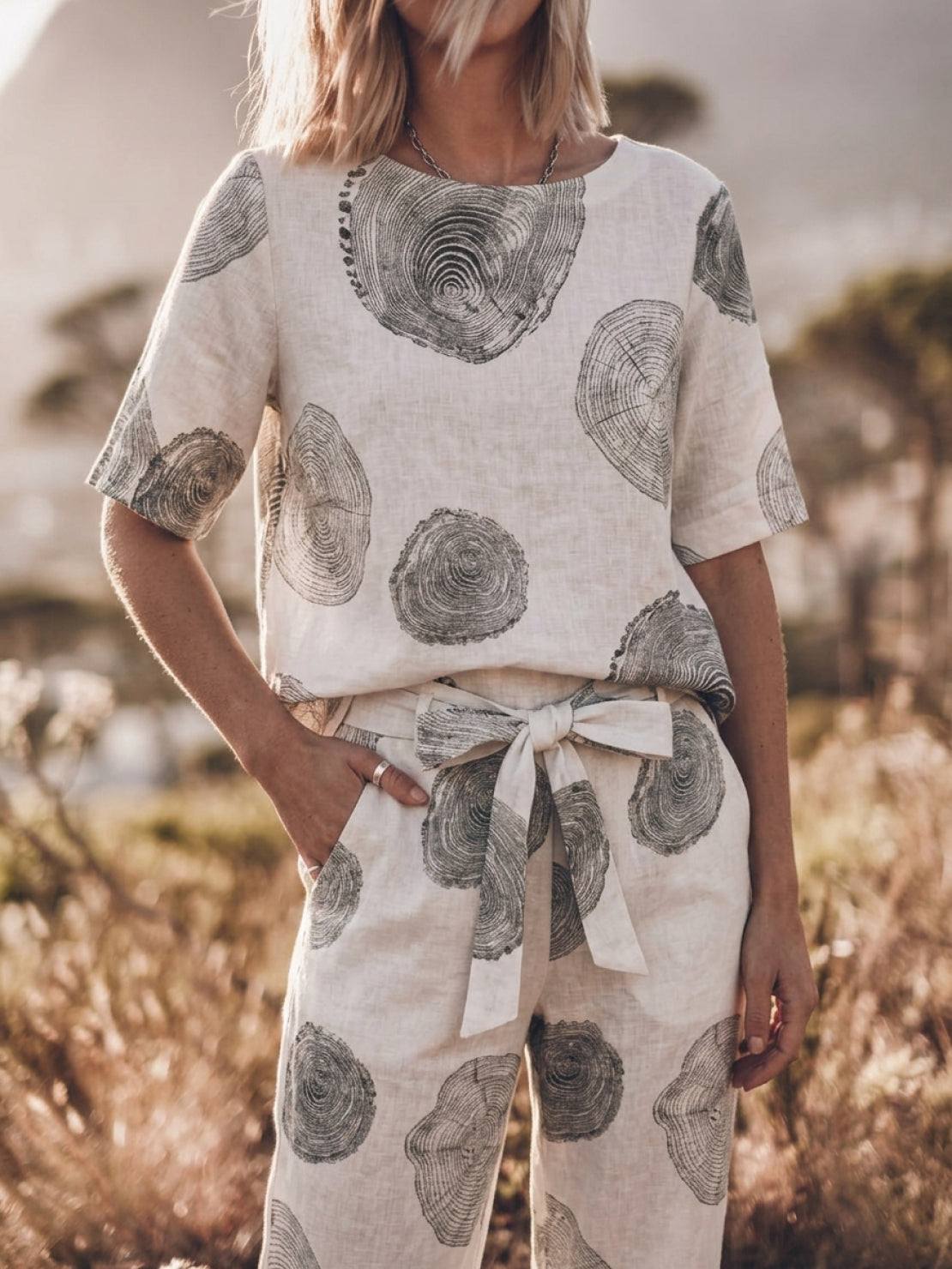 Elisa | 100% Cotton Linen Monochrome Co-ord
