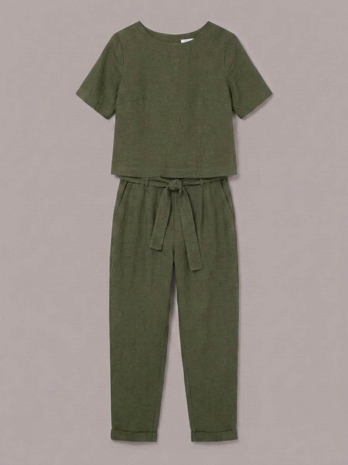 Elisa | 100% Cotton Linen Monochrome Co-ord