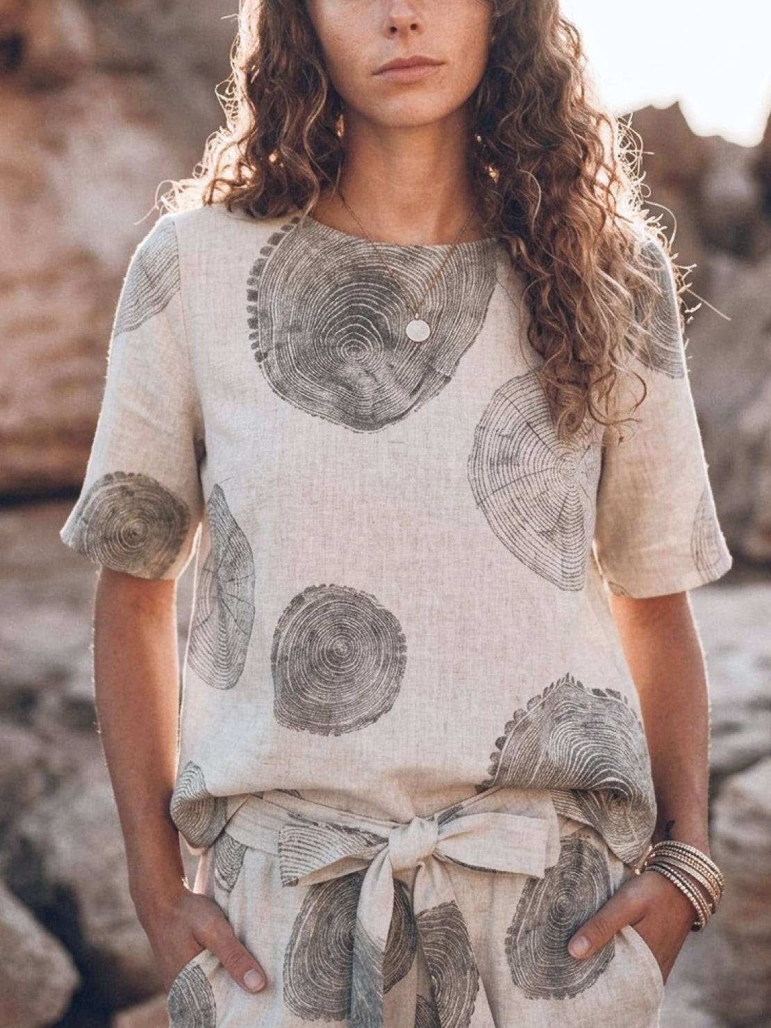 Elisa | 100% Cotton Linen Monochrome Co-ord