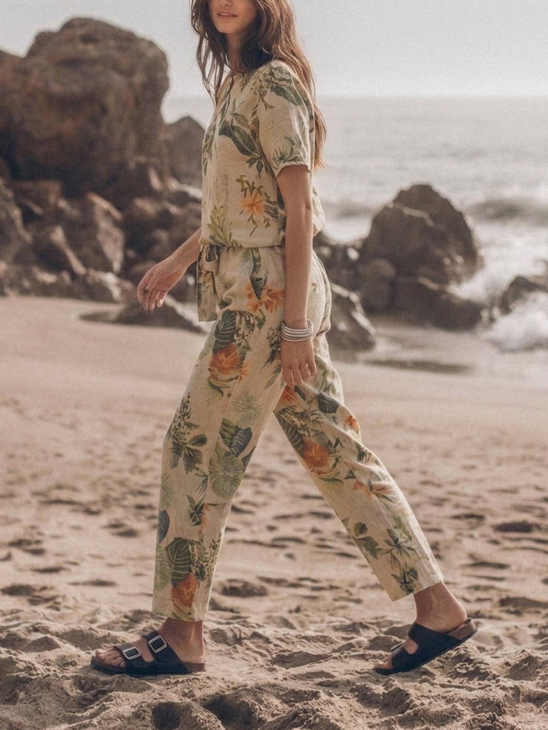 Elisa | 100% Cotton Linen Monochrome Co-ord