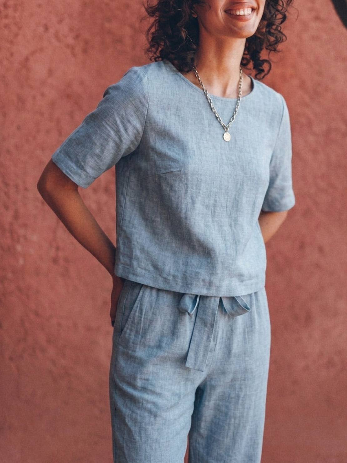 Elisa | 100% Cotton Linen Monochrome Co-ord