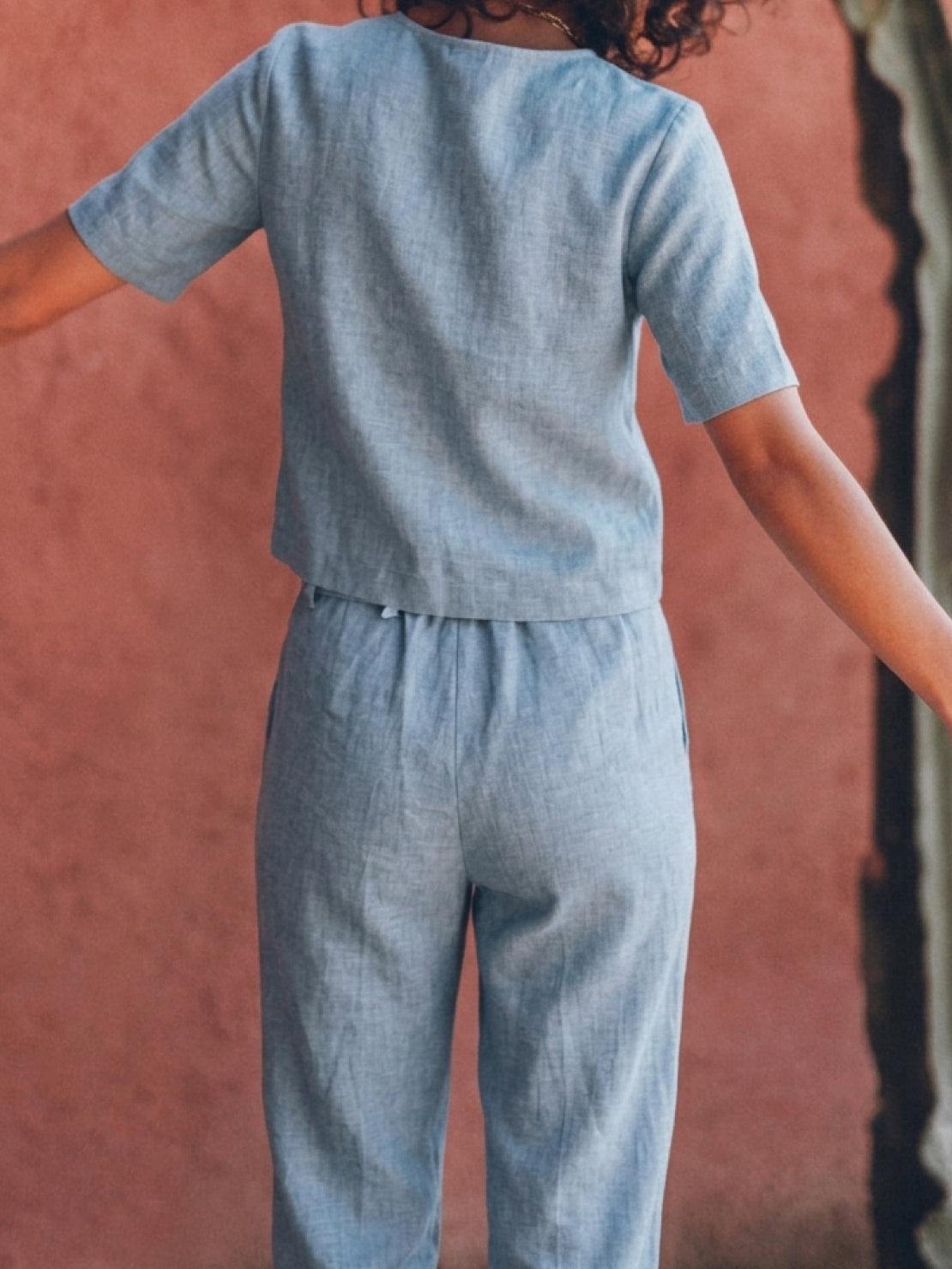 Elisa | 100% Cotton Linen Monochrome Co-ord