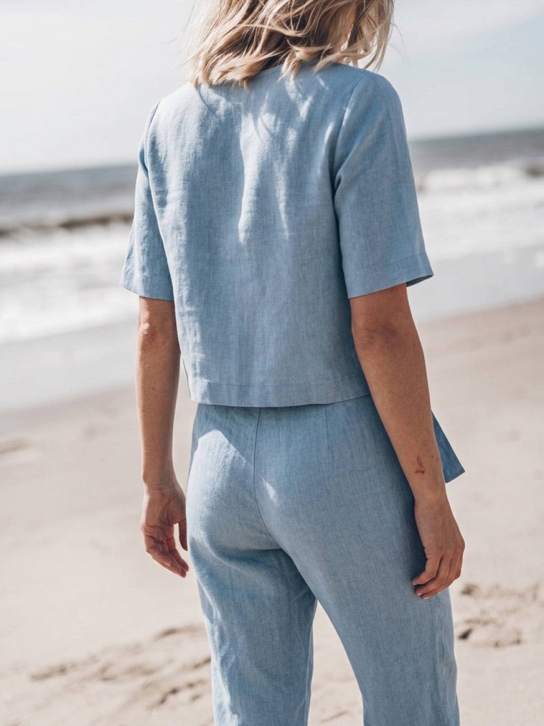 Elisa | 100% Cotton Linen Monochrome Co-ord