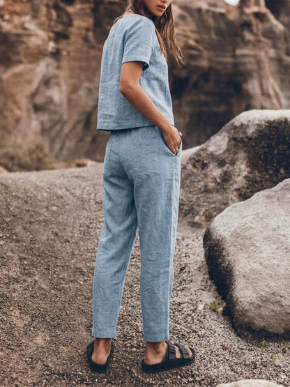 Elisa | 100% Cotton Linen Monochrome Co-ord