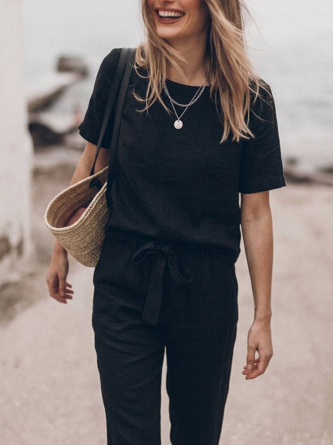 Elisa | 100% Cotton Linen Monochrome Co-ord