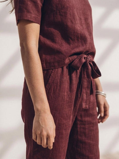 Elisa | 100% Cotton Linen Monochrome Co-ord