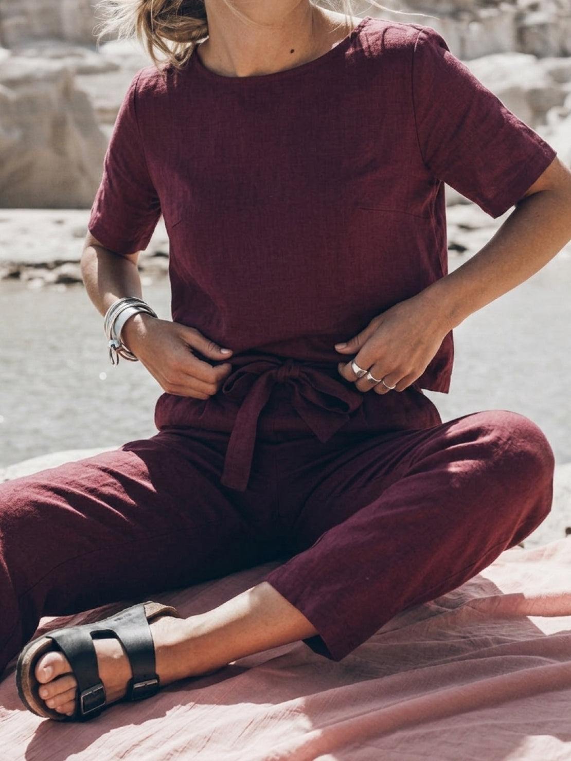 Elisa | 100% Cotton Linen Monochrome Co-ord