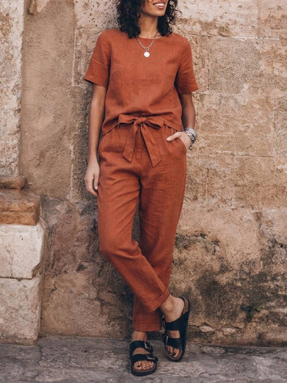 Elisa | 100% Cotton Linen Monochrome Co-ord