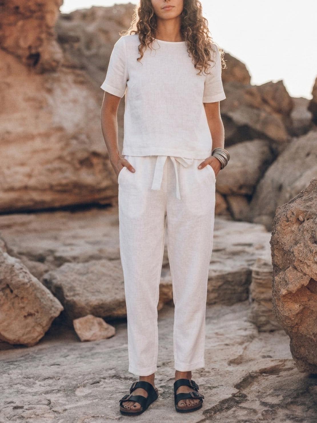 Elisa | 100% Cotton Linen Monochrome Co-ord