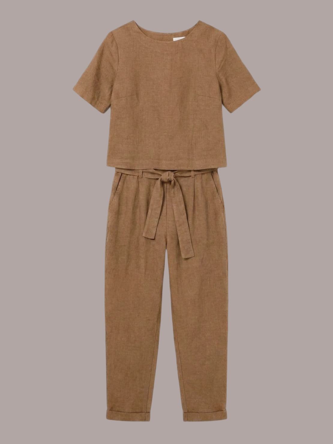 Elisa | 100% Cotton Linen Monochrome Co-ord