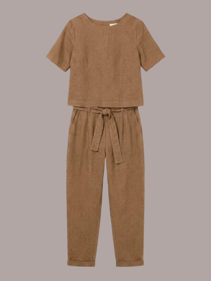Elisa | 100% Cotton Linen Monochrome Co-ord