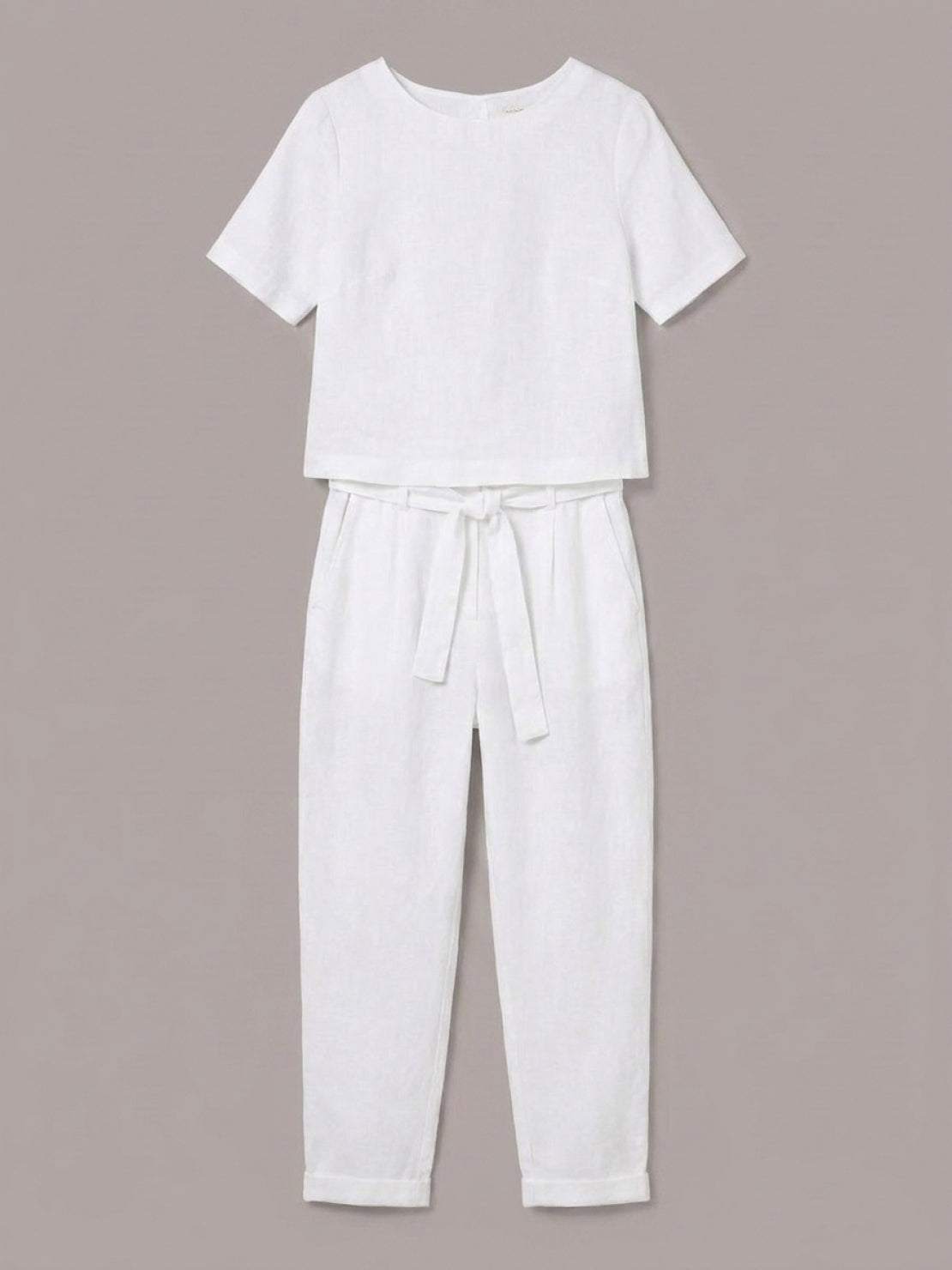 Elisa | 100% Cotton Linen Monochrome Co-ord