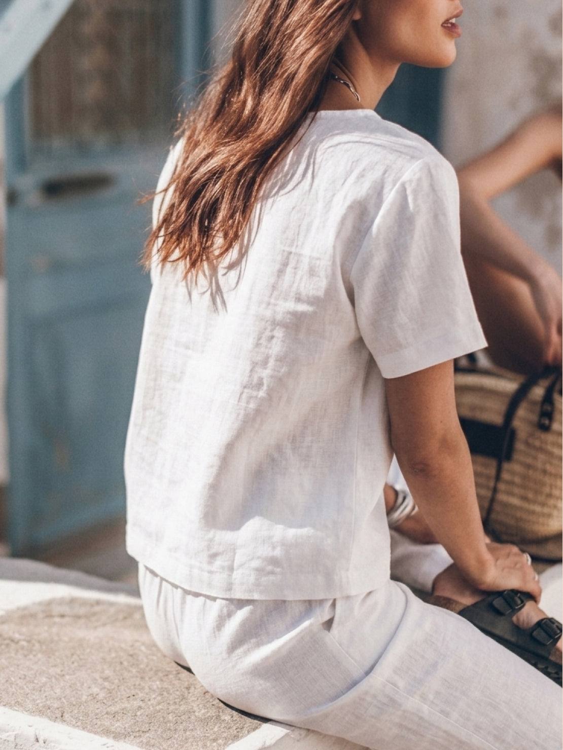 Elisa | 100% Cotton Linen Monochrome Co-ord