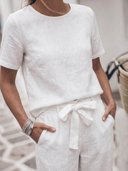 Elisa | 100% Cotton Linen Monochrome Co-ord