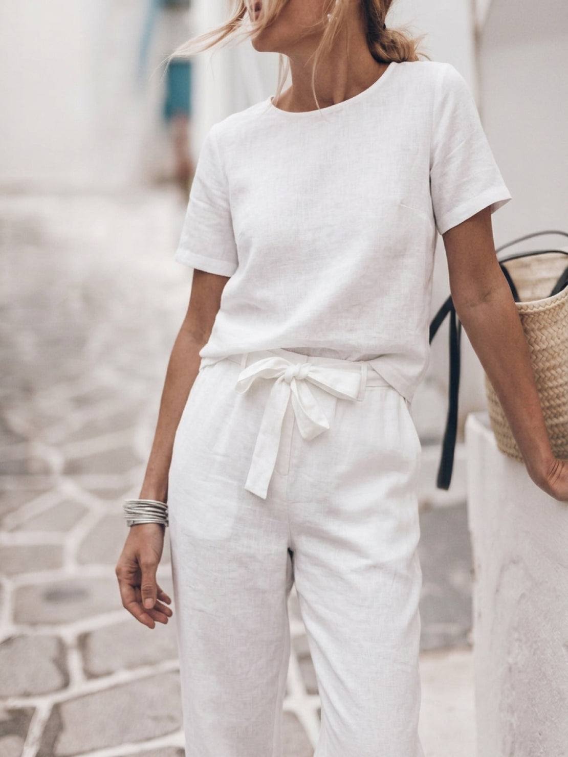 Elisa | 100% Cotton Linen Monochrome Co-ord