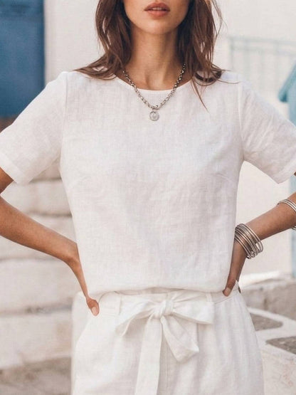 Elisa | 100% Cotton Linen Monochrome Co-ord