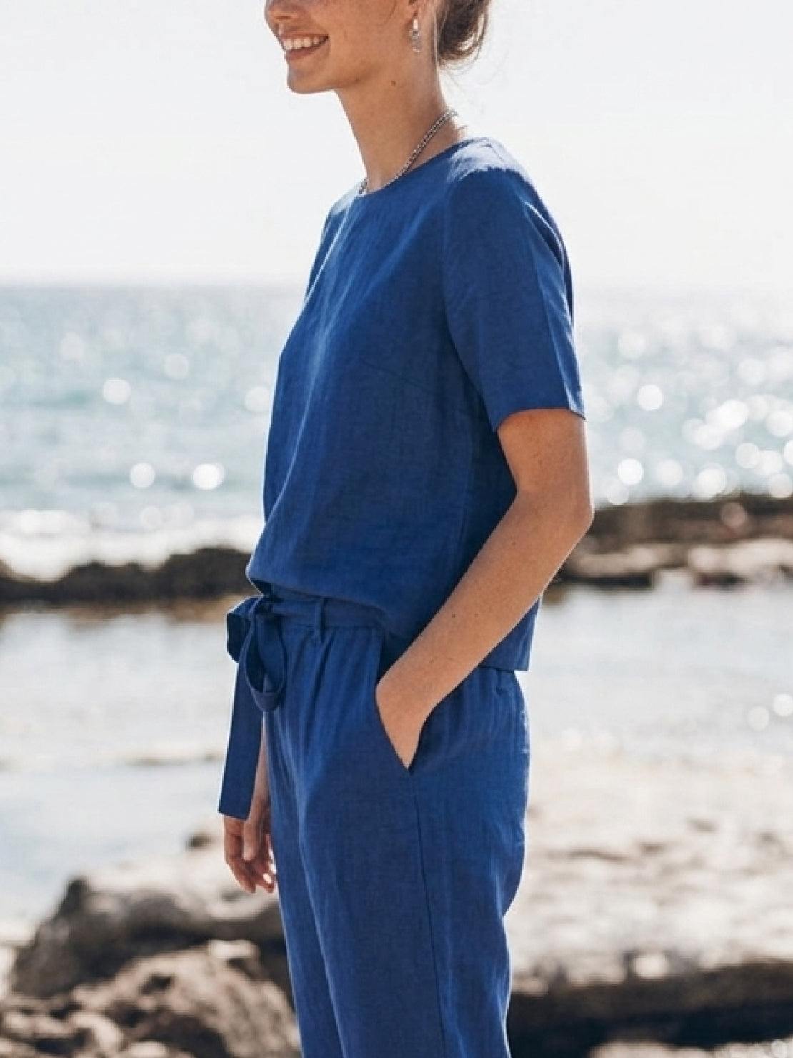 Elisa | 100% Cotton Linen Monochrome Co-ord