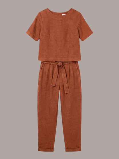 Elisa | 100% Cotton Linen Monochrome Co-ord