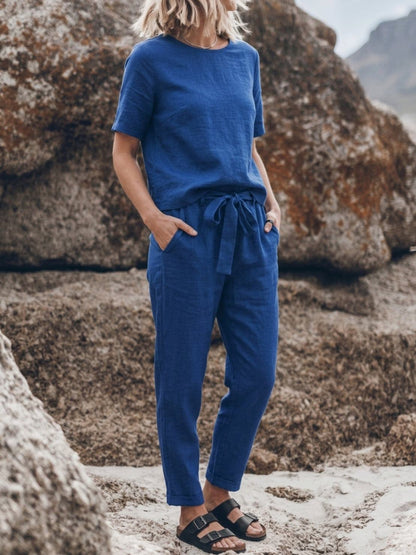 Elisa | 100% Cotton Linen Monochrome Co-ord