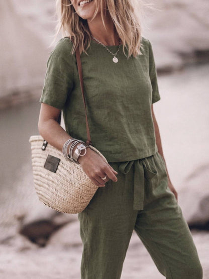 Elisa | 100% Cotton Linen Monochrome Co-ord