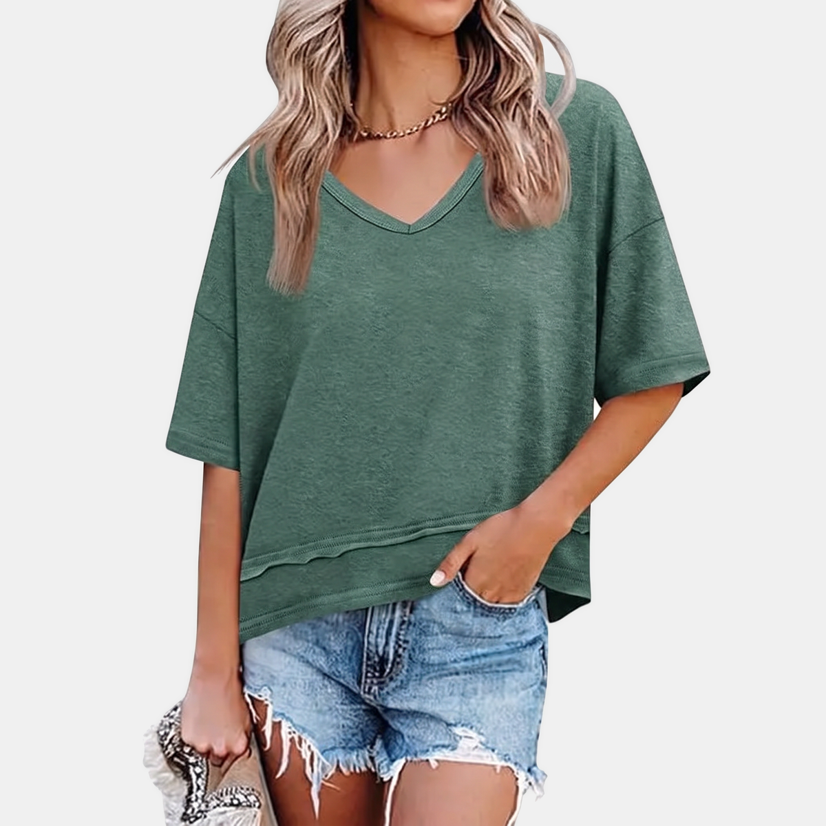 Fenwick V Neck Flowy Top