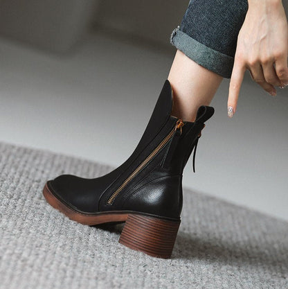 Norwood Leather Heeled Boots