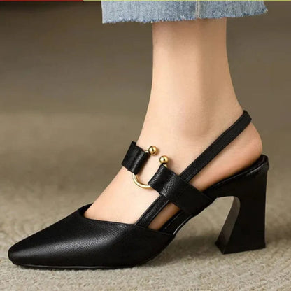 Kendall Leather Slingback Heels