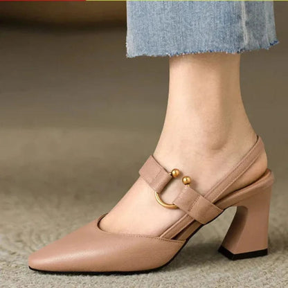 Kendall Leather Slingback Heels