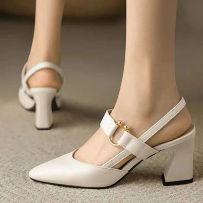 Kendall Leather Slingback Heels