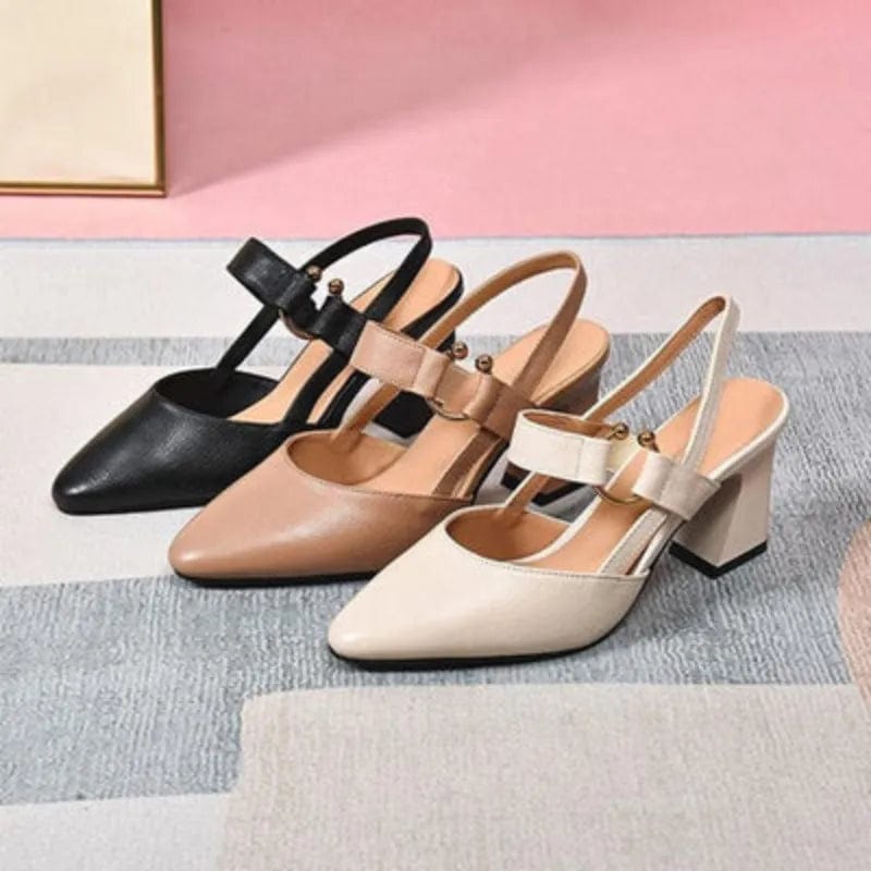 Kendall Leather Slingback Heels