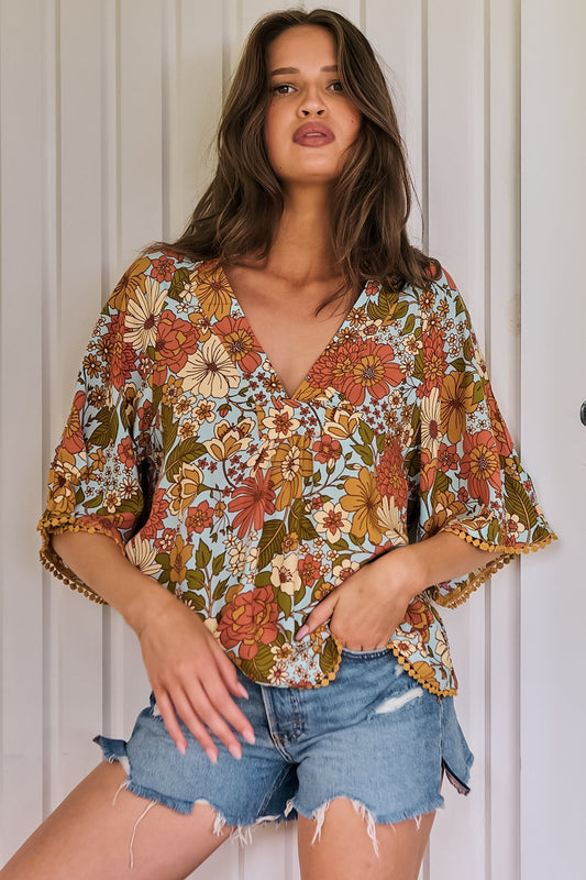 Gabriella | Top in Mimosa Print